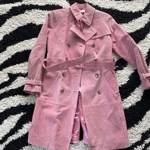 Pink Suede Trench
